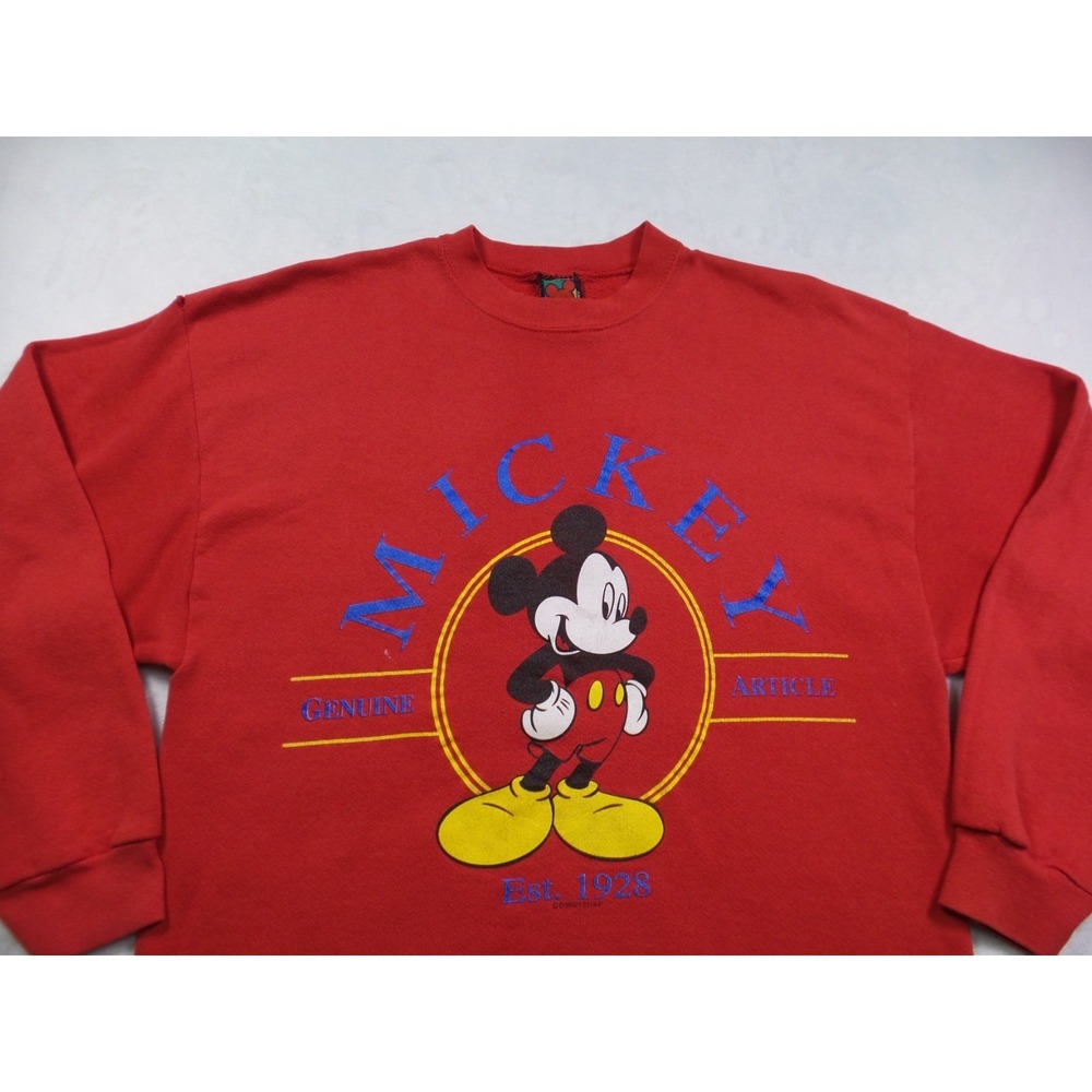 Vintage Mickey Unlimited Sweatshirt Extra Large Red Jerry Leigh Crew Neck USA - Picture 5 of 15